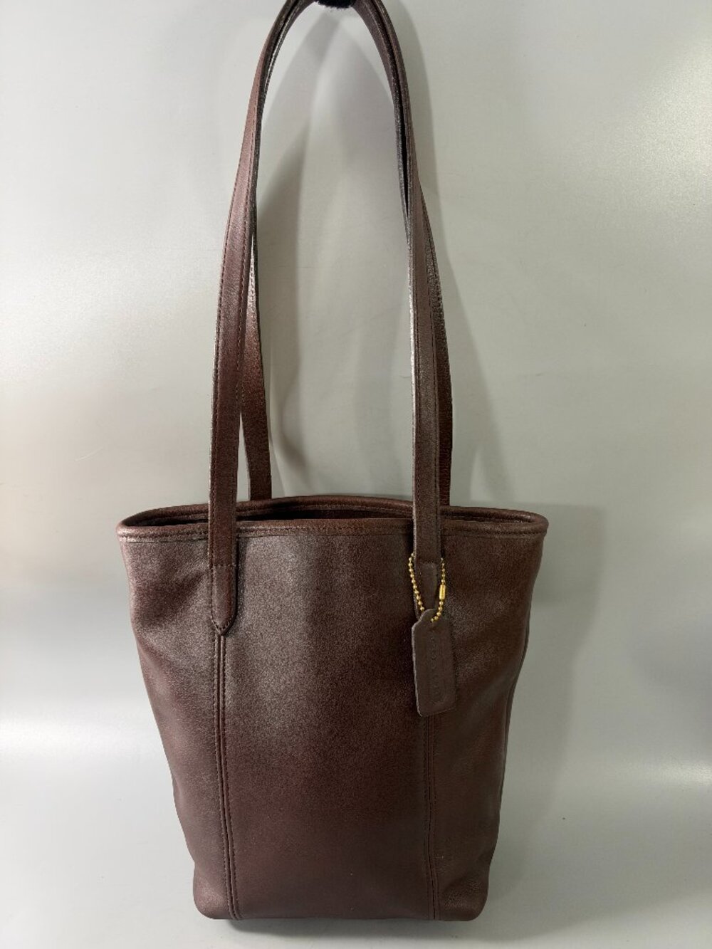 Authentic Vintage Coach Style 9077 Classic Lunch Tote, mahogany